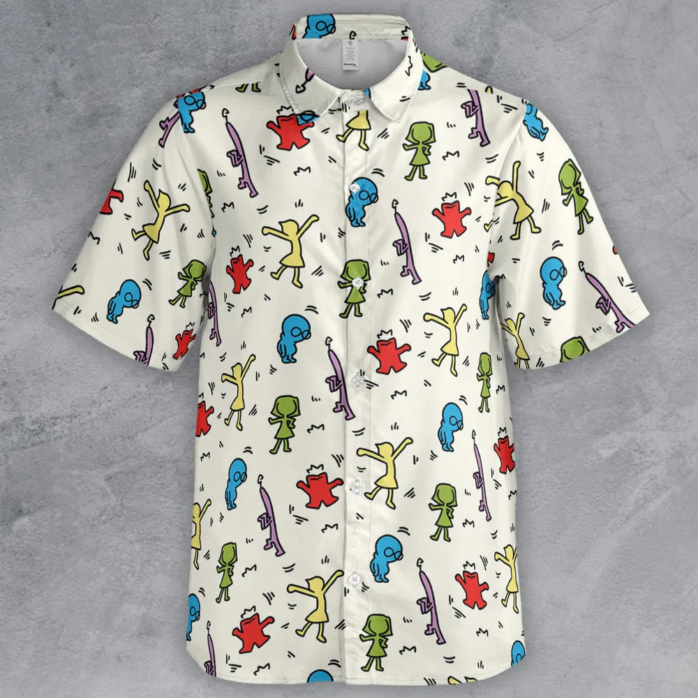 Emotions Pop Inside Out Haring Button Down Shirt - 2