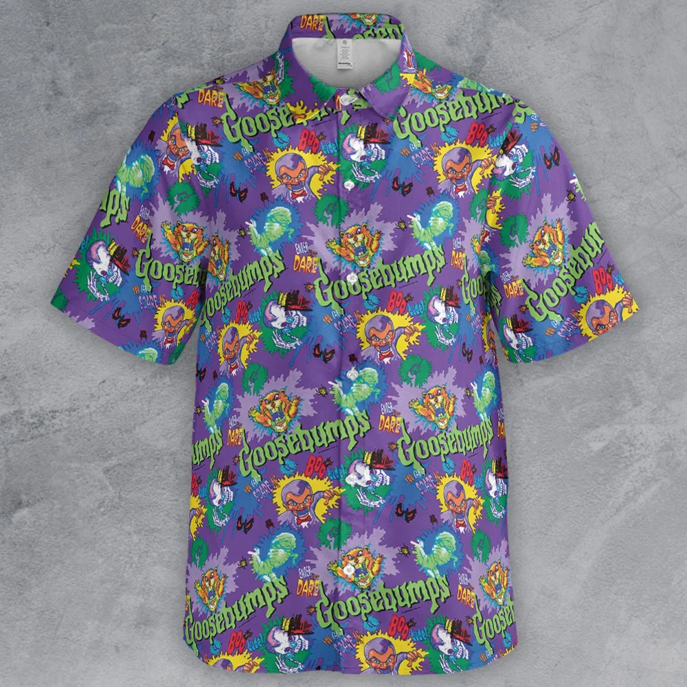 You Can't Scare Me Goosebumps Button Down Shirt - 2