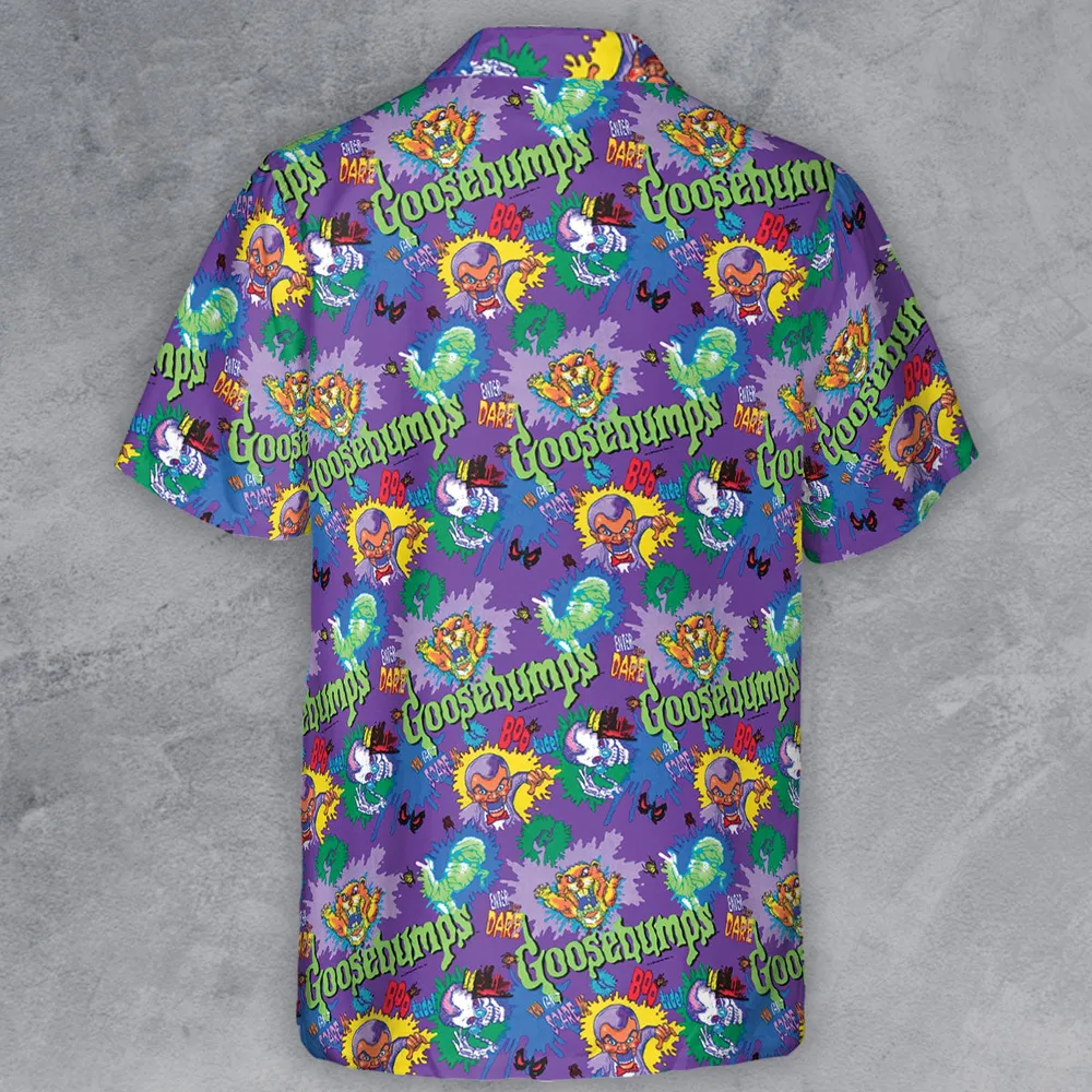 You Can't Scare Me Goosebumps Button Down Shirt - 3