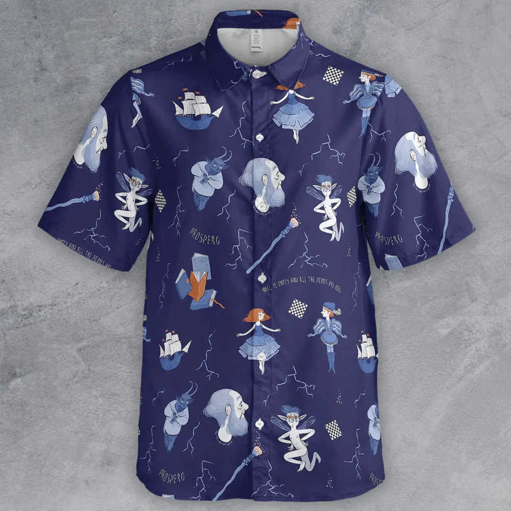 The Tempest Pattern Shakespeare Button Down Shirt - 2