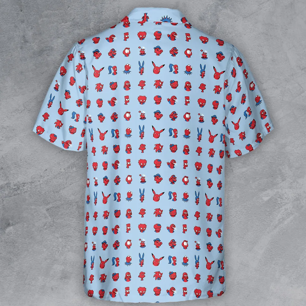 Funny Spider-Man Characters Pattern Button Down Shirt - 3