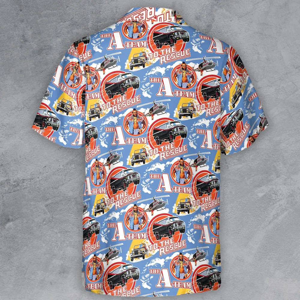 To The Rescue The A Team Pattern Button Down Shirt - 3