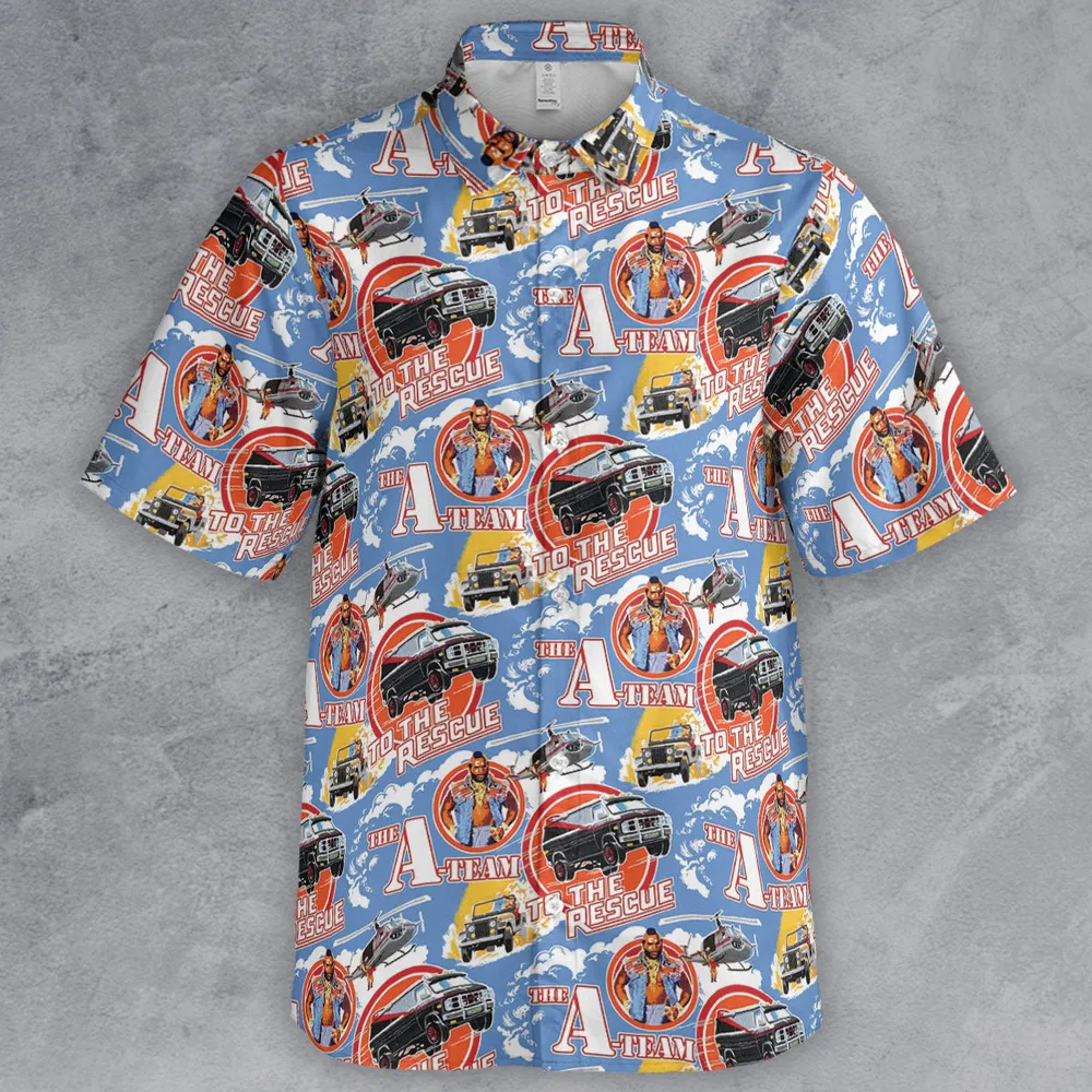 To The Rescue The A Team Pattern Button Down Shirt - 2