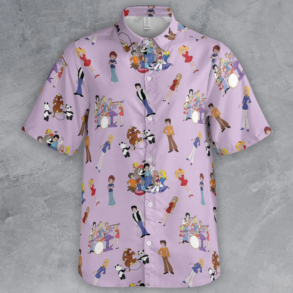 70s The Brady Kids Cartoon Button Down Shirt - 2