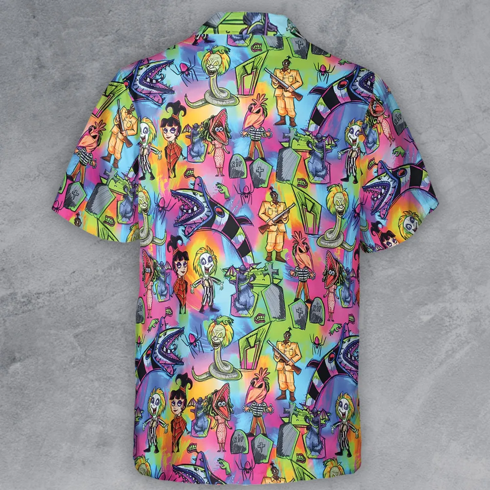 Hauntingly Stylish Beetlejuice Button Down Shirt - 3