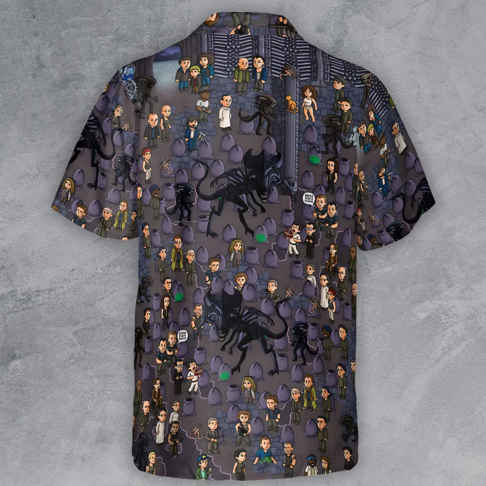 Out of Space Alien Button Down Shirt - 3