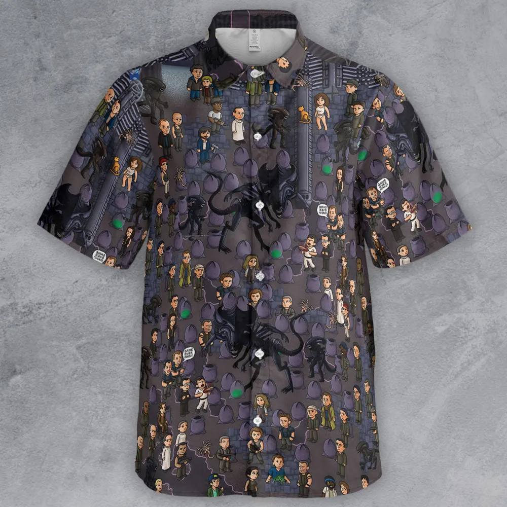 Out of Space Alien Button Down Shirt - 2