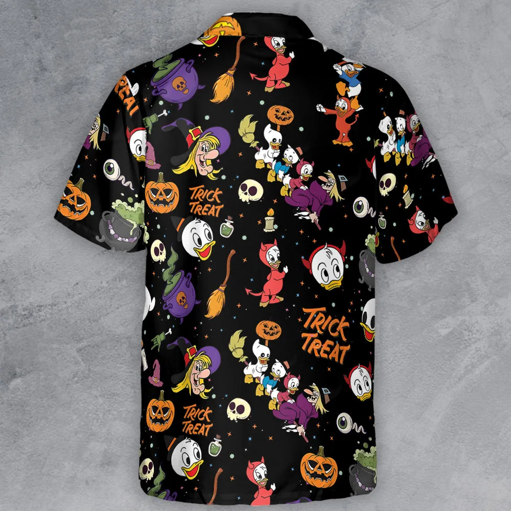 Huey, Dewey and Louie Duck Halloween Button Down Shirt - 3