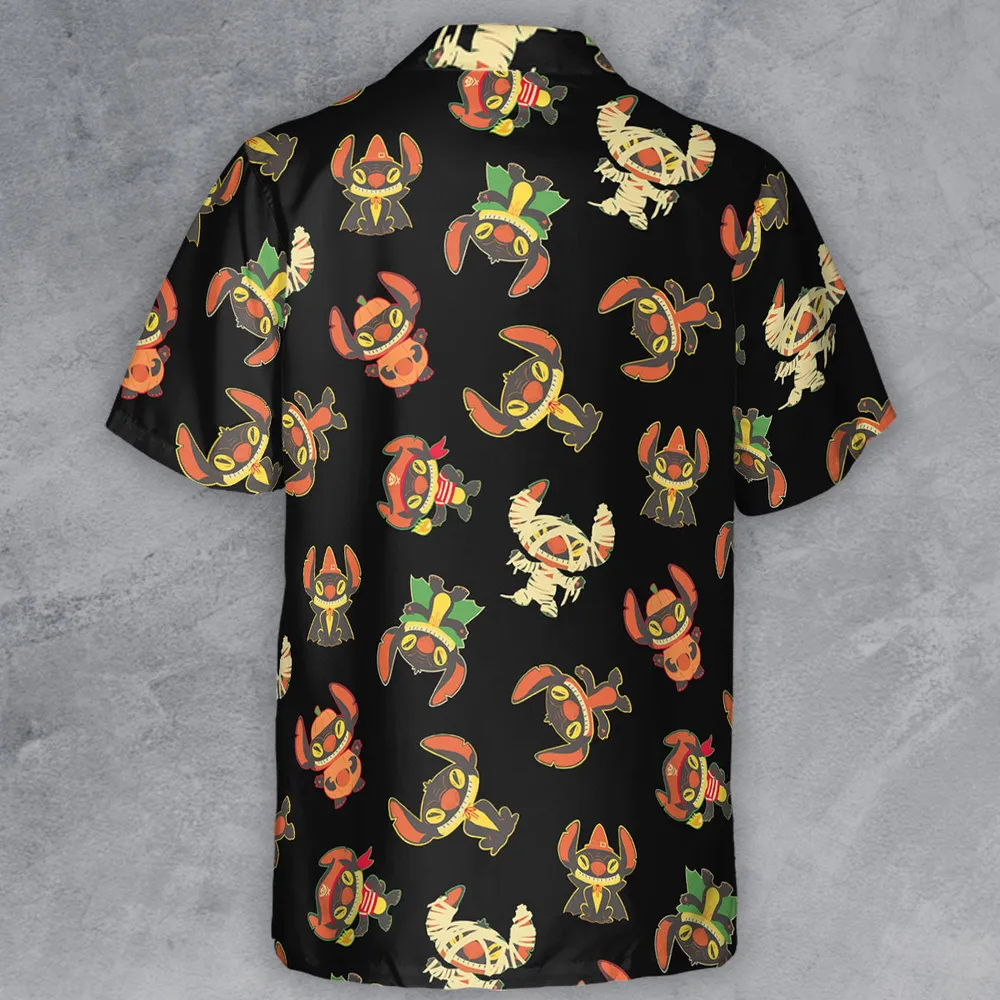 Stitch Halloween Costumes Button Down Shirt - 3