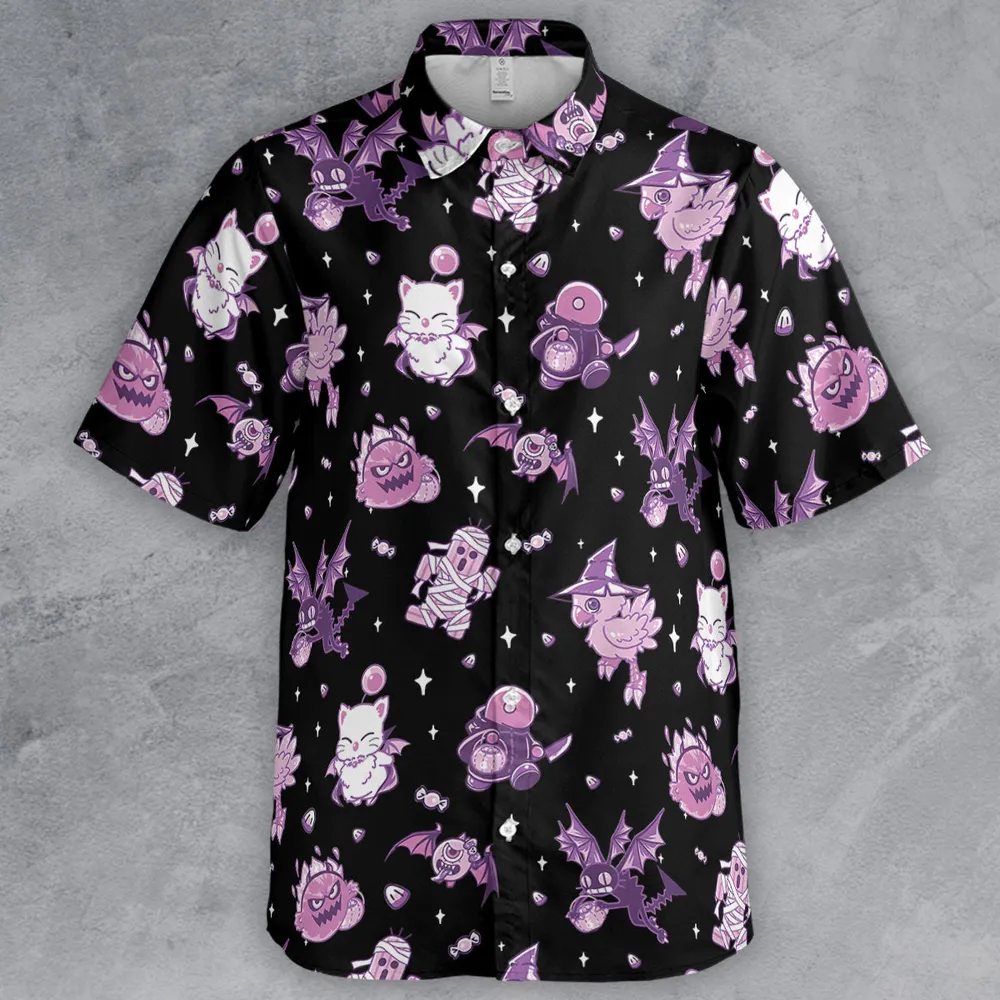 Halloween Final Fantasy Cuties Button Down Shirt - 2