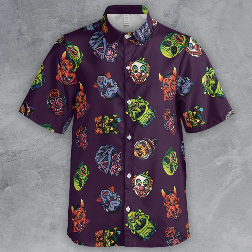 Beast Mode On Monster Masks Button Down Shirt - 2