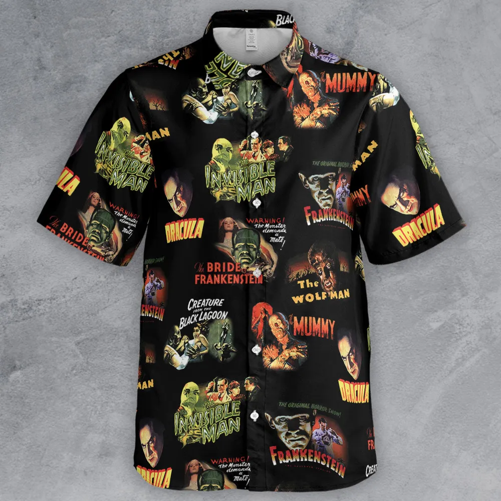 Teaming Monsters All Up Universal Monsters Button Down Shirt - 2