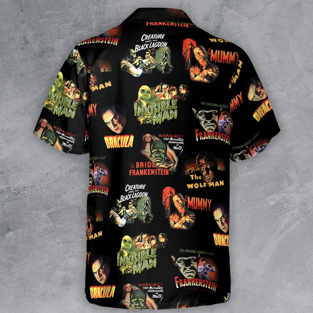 Teaming Monsters All Up Universal Monsters Button Down Shirt - 3