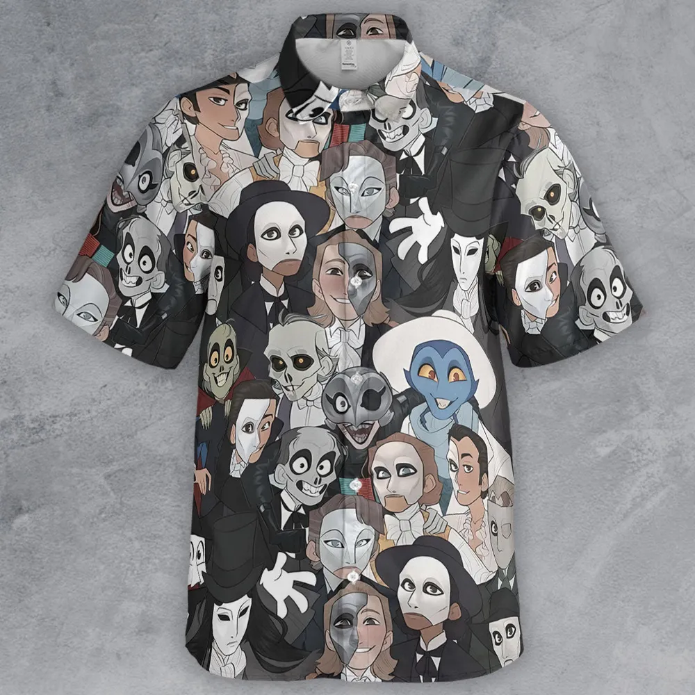 Faces The Phantom of Opera Button Down Shirt - 2