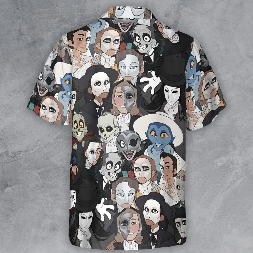 Faces The Phantom of Opera Button Down Shirt - 3