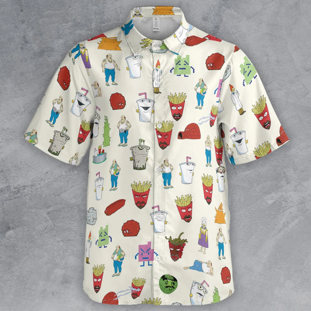 Aqua Teen Style Button Down Shirt - 2