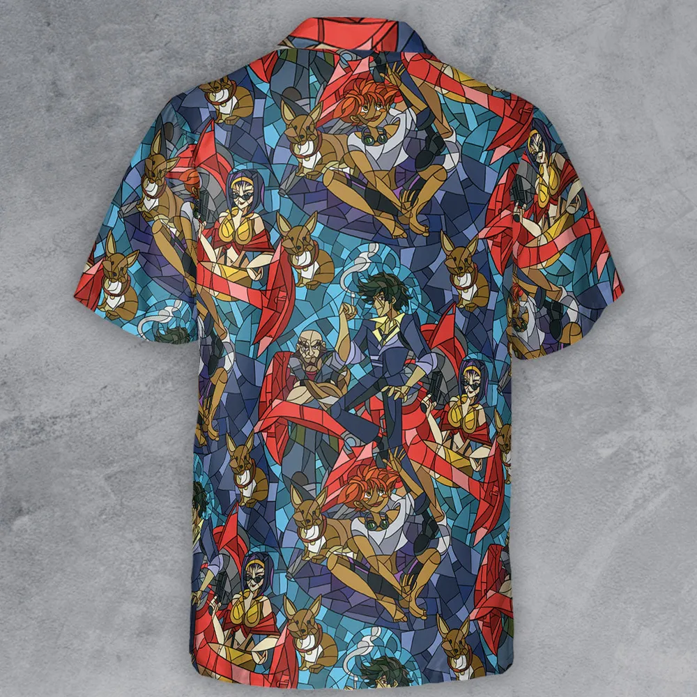 Spike Spiegel Faye Valentine Edward Wong Cowboy Bebop Button Down Shirt - 3