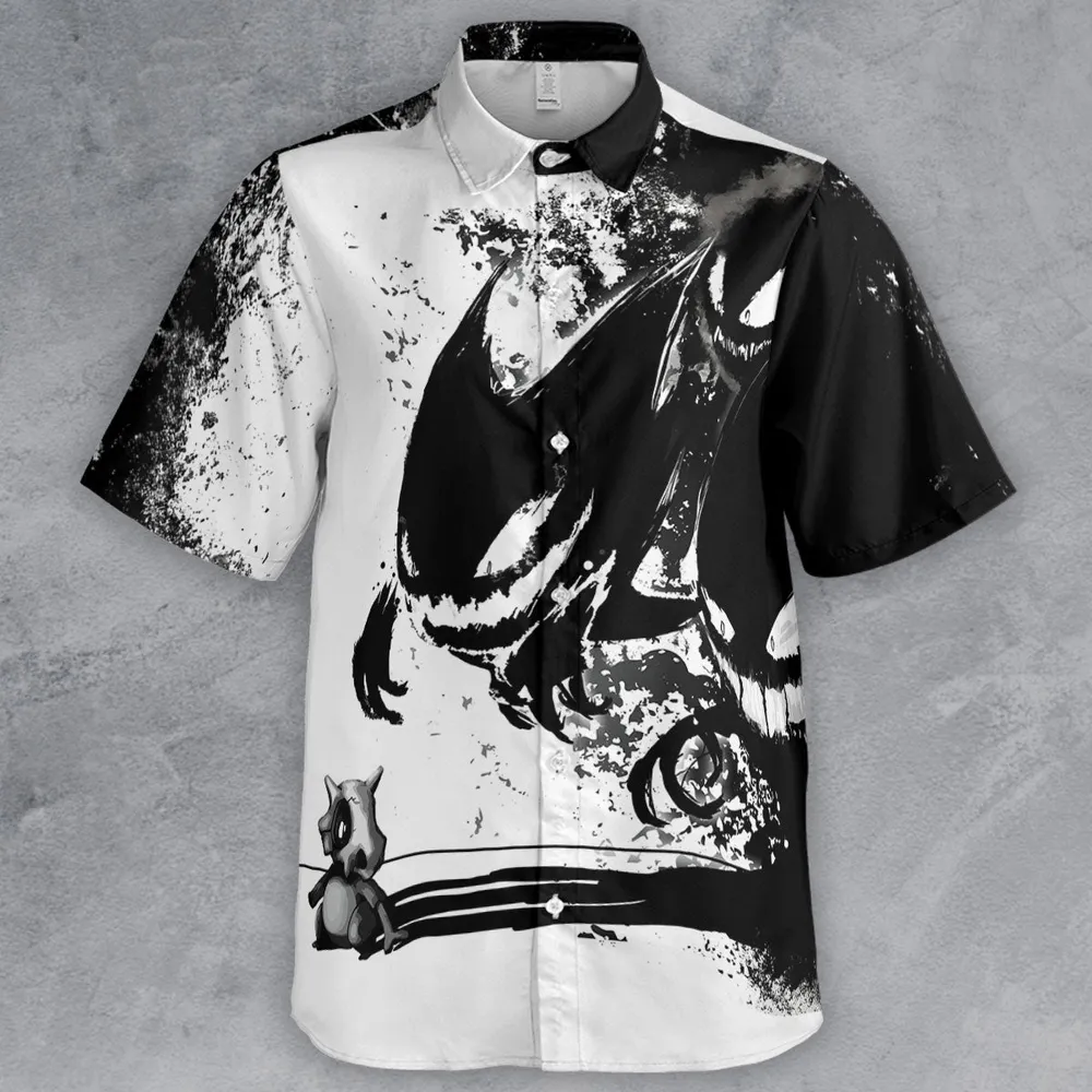 Cubone and the Ghosts Button Down Shirt - 2