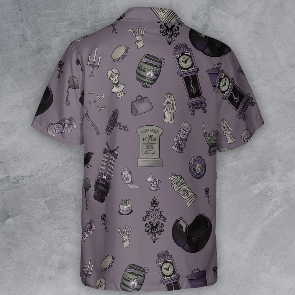 Welcome Foolish Mortals Haunted Mansion Button Down Shirt - 3