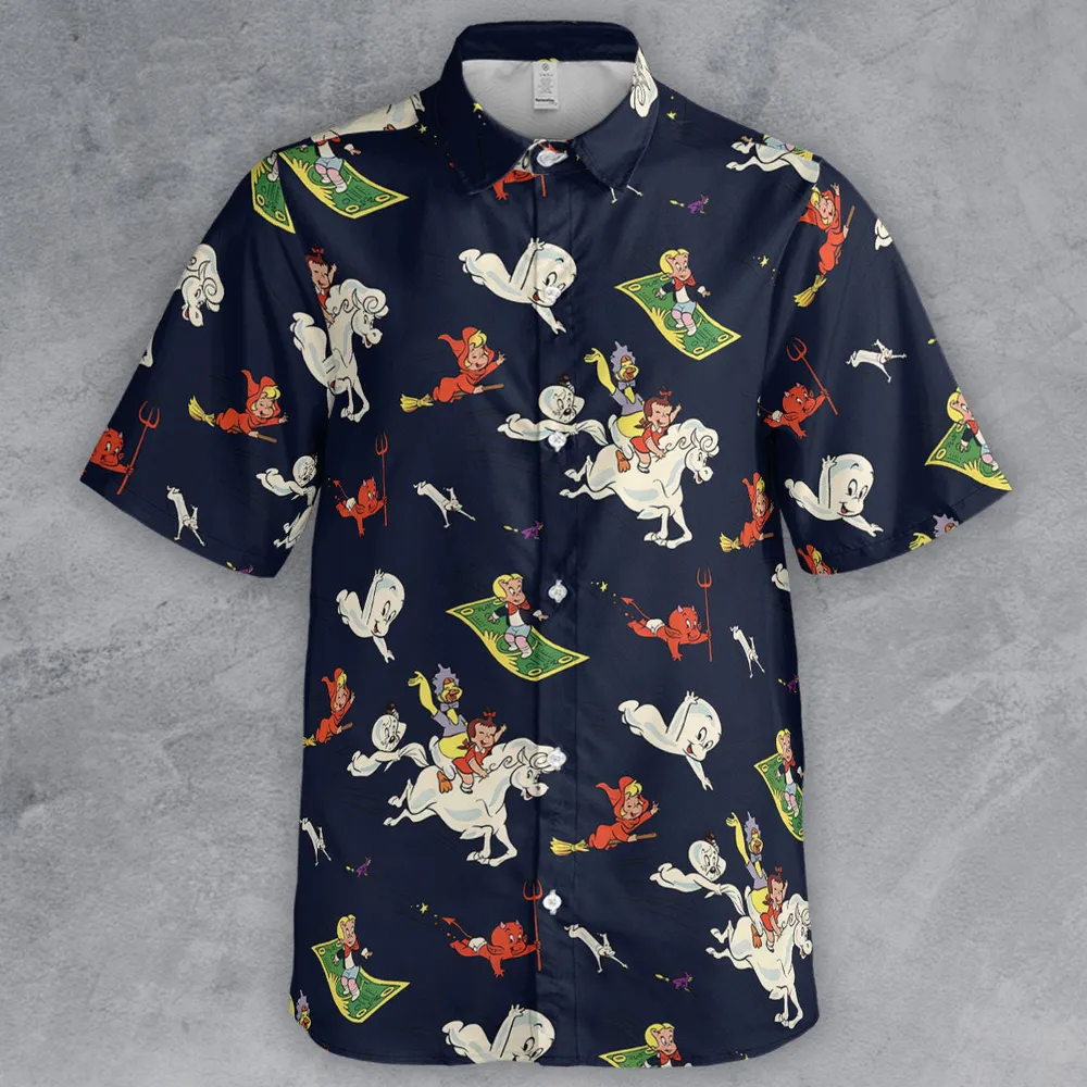 Casper Richie Rich Harvey Comic Characters Button Down Shirt - 2