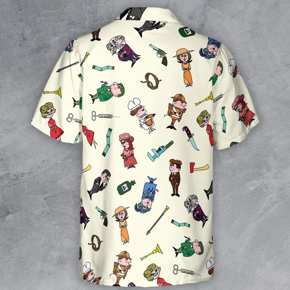 Clue Board Game Characters Button Down Shirt - 3
