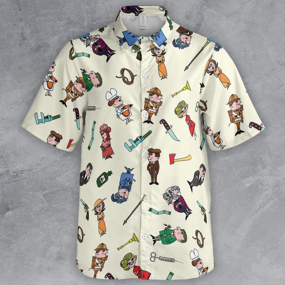 Clue Board Game Characters Button Down Shirt - 2