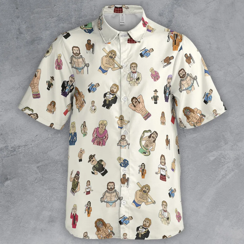 Old School Pro Wrestling Button Down Shirt - 2