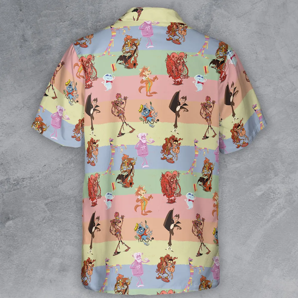 Spooky Monster Mash Cereal Monster Button Down Shirt - 3