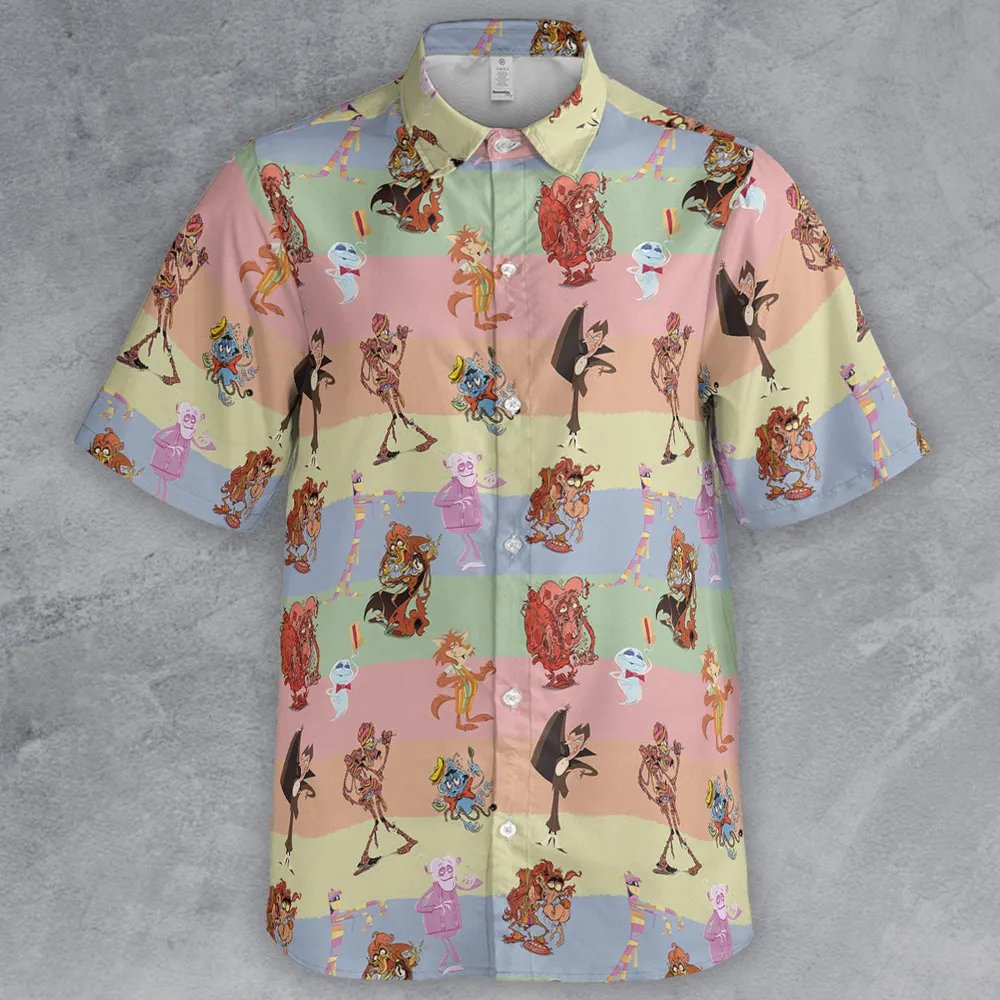 Spooky Monster Mash Cereal Monster Button Down Shirt - 2