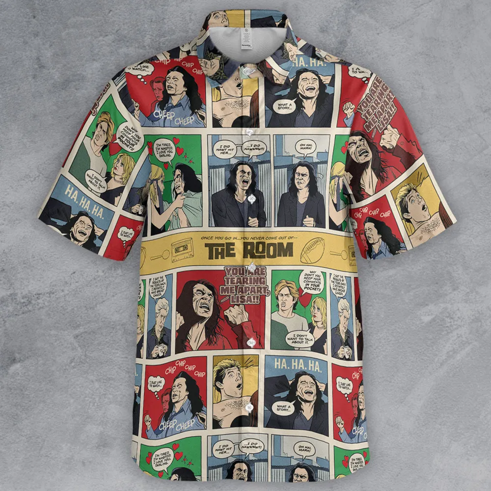 The Room Comic Style Button Down Shirt - 2