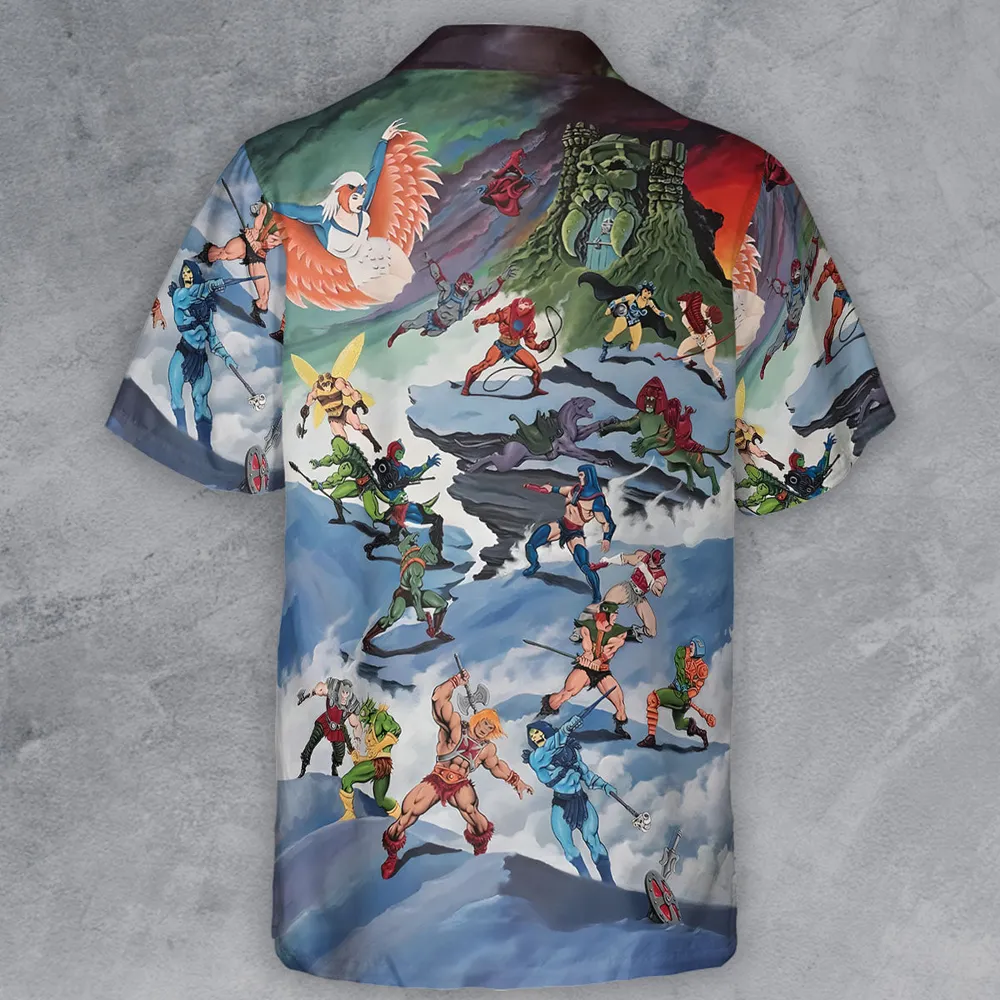 MOTU Castle Grayskull Battle Button Down Shirt - 3