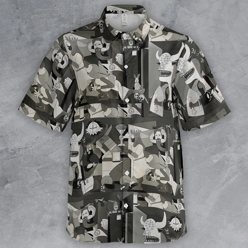 Monty Picasso Style Art Button Down Shirt - 2