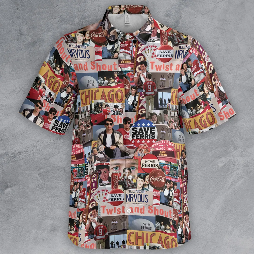 Vintage Aesthetic Ferris Bueller's Day Off Button Down Shirt - 2