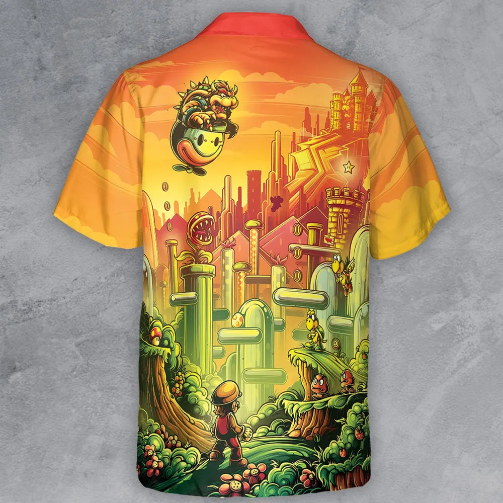 Plumber Kingdom Super Mario Button Down Shirt - 3