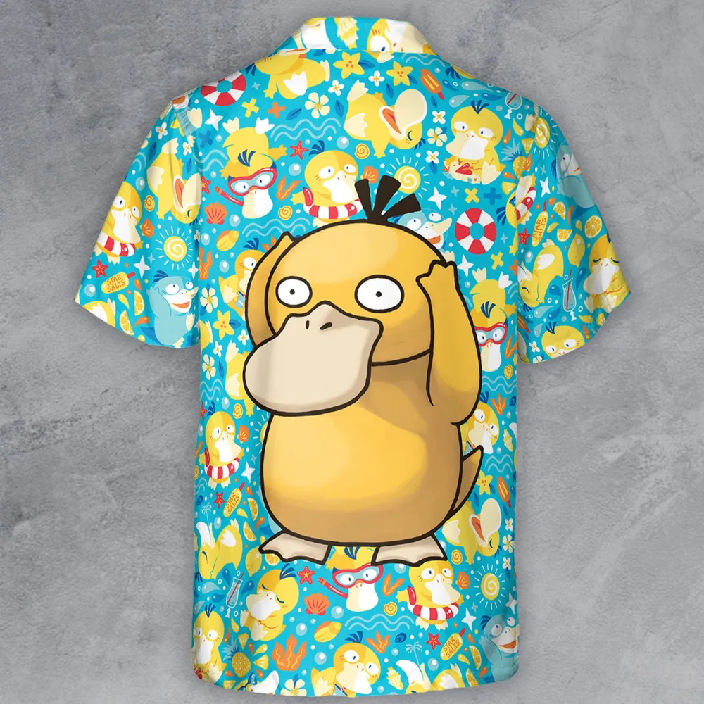 Psyduck Power Pokemon Button Down Shirt - 3