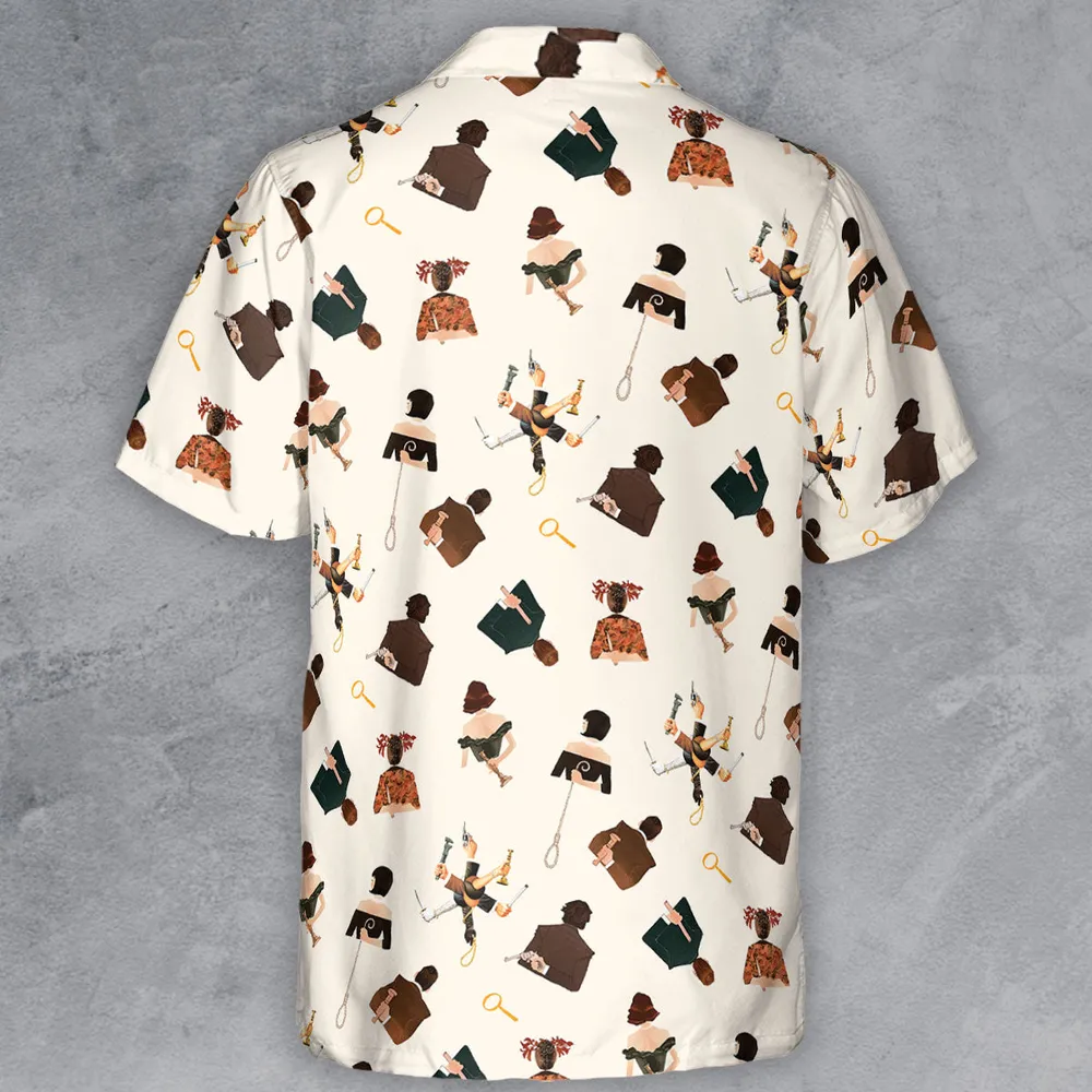 Clue The Movie Characters Pattern Button Down Shirt - 3