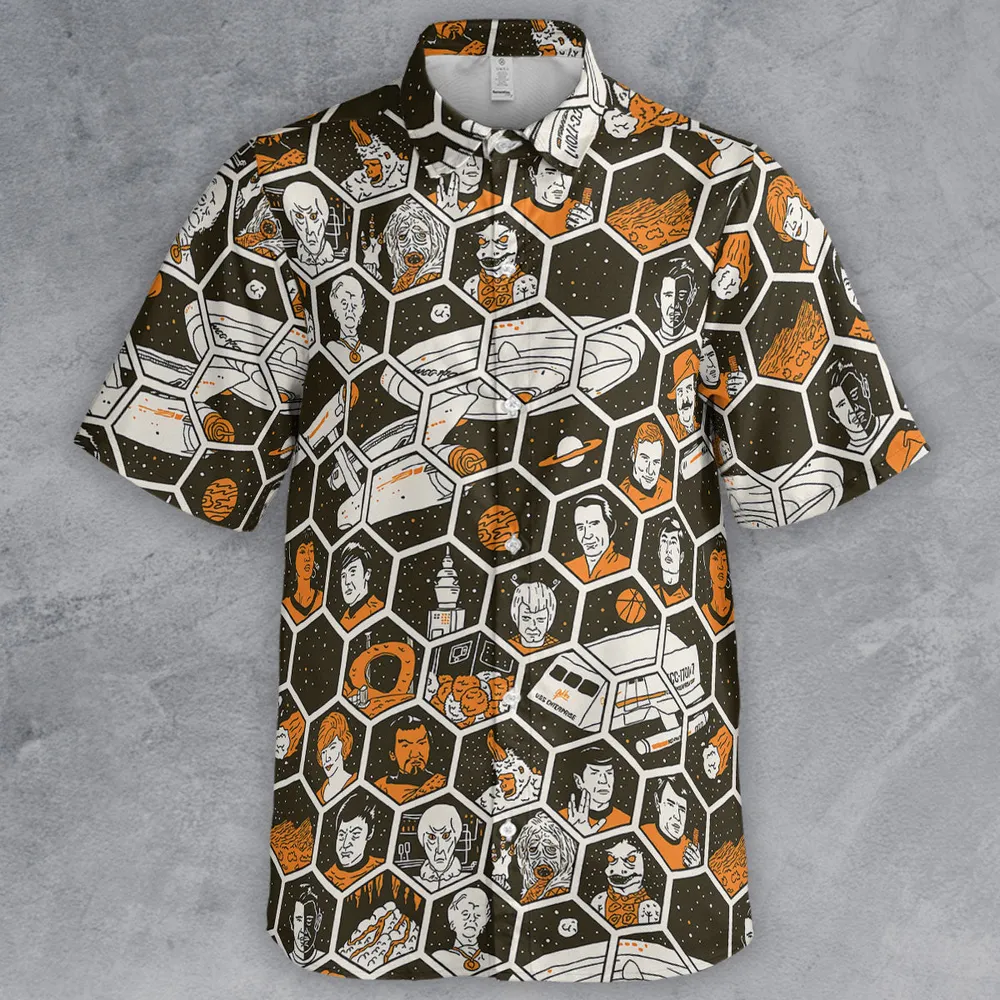 TrekToon Star Trek Hive Pattern Button Down Shirt - 2
