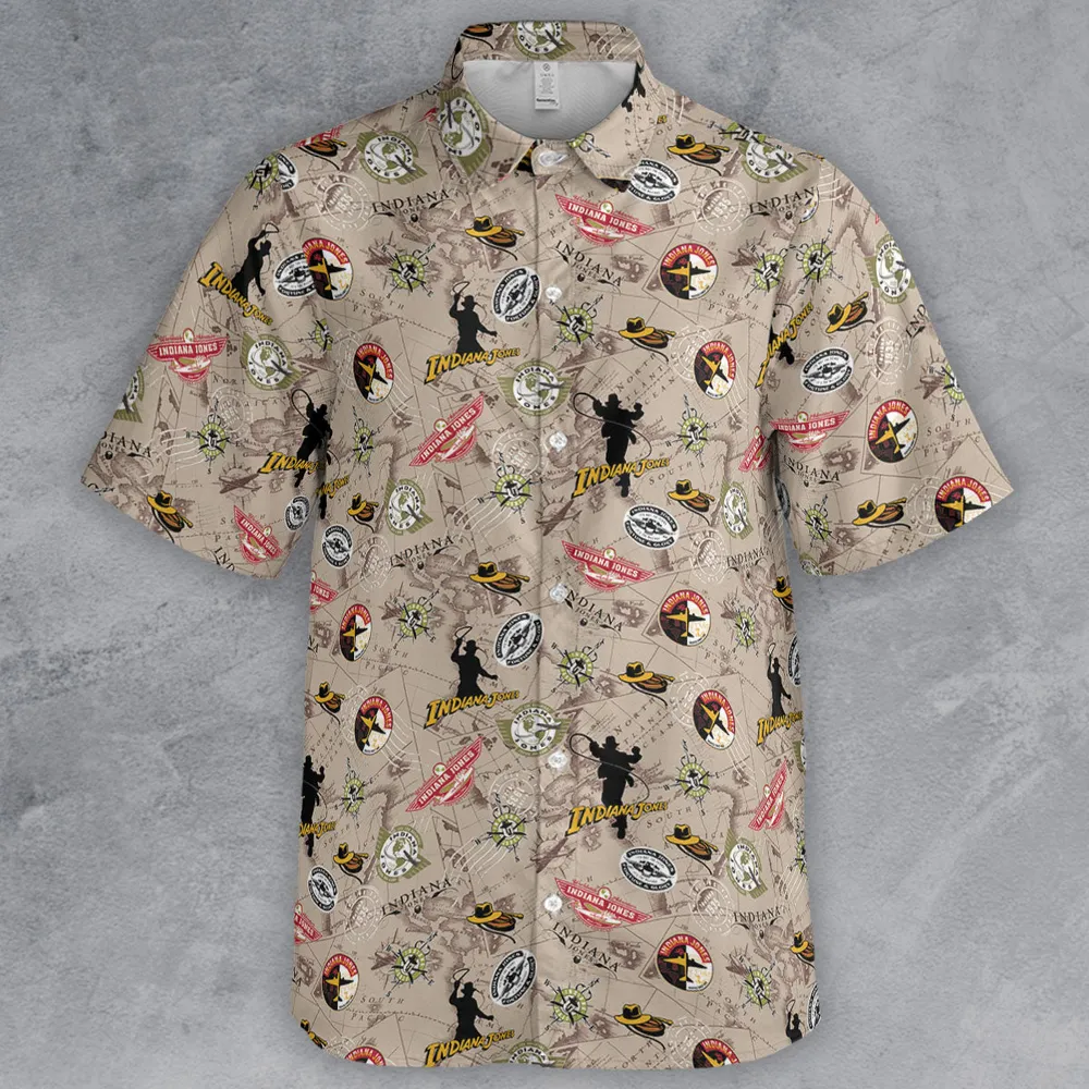 Indiana Jones Patterns Button Down Shirt - 2