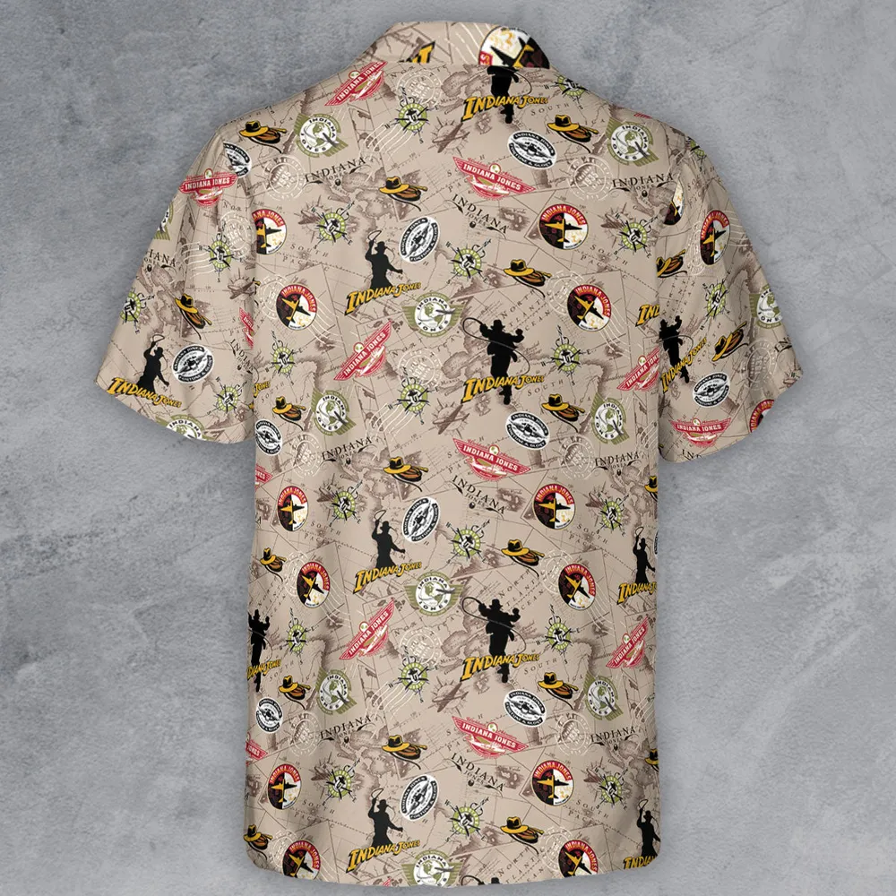 Indiana Jones Patterns Button Down Shirt - 3