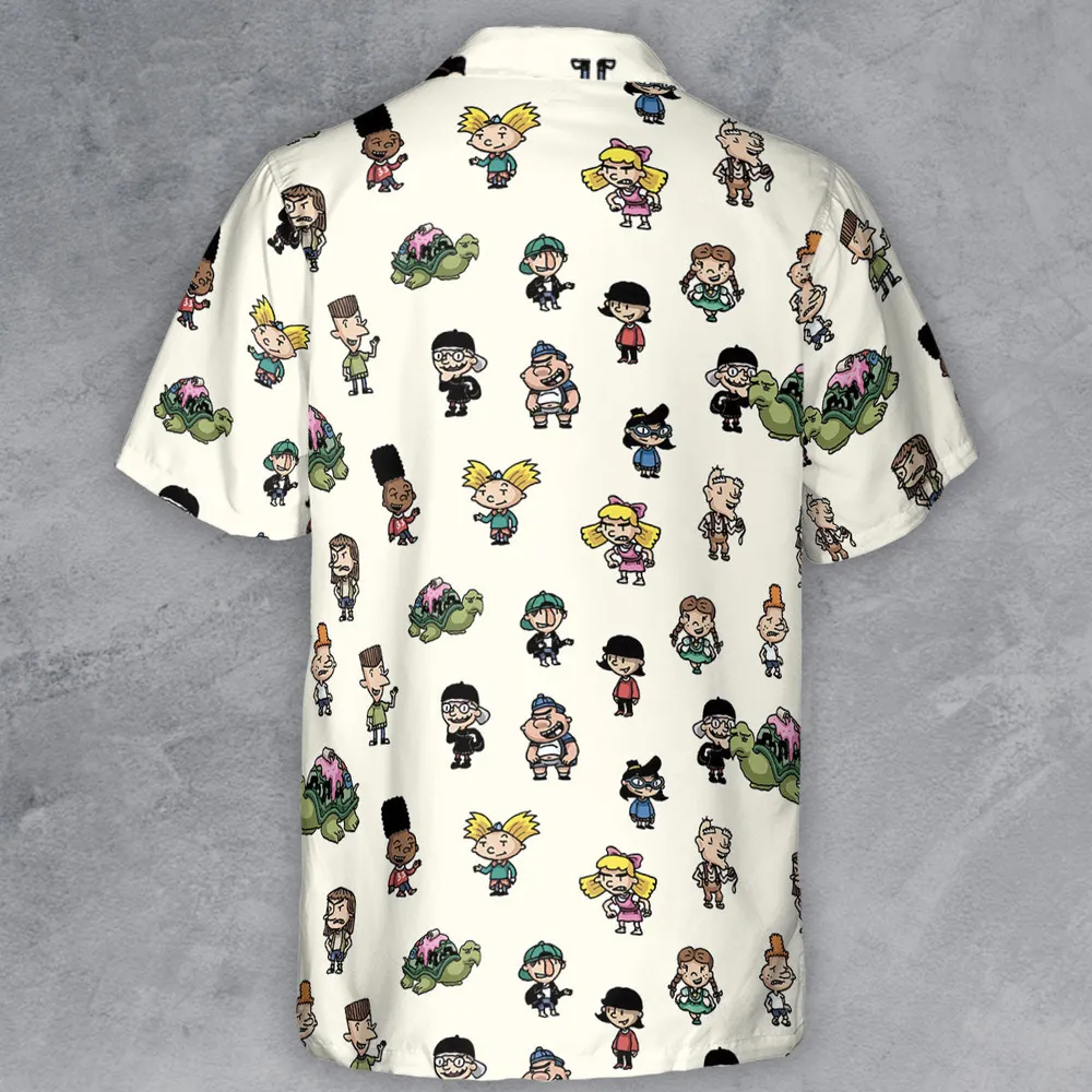 Hey Arnold Characters Button Down Shirt - 3