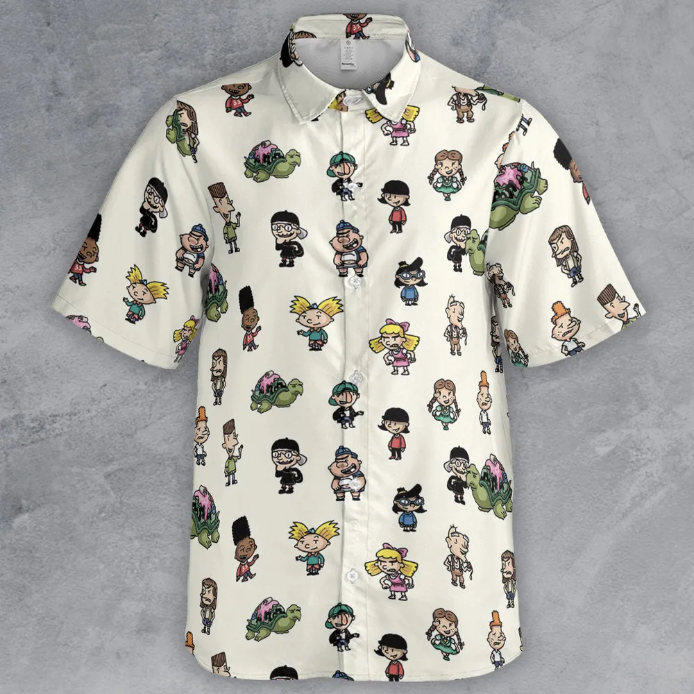 Hey Arnold Characters Button Down Shirt - 2