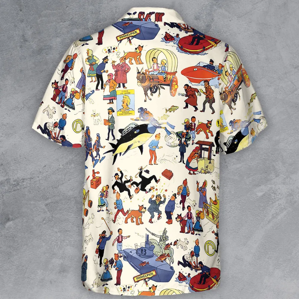 Tintin Adventure Kuifje Button Down Shirt - 3