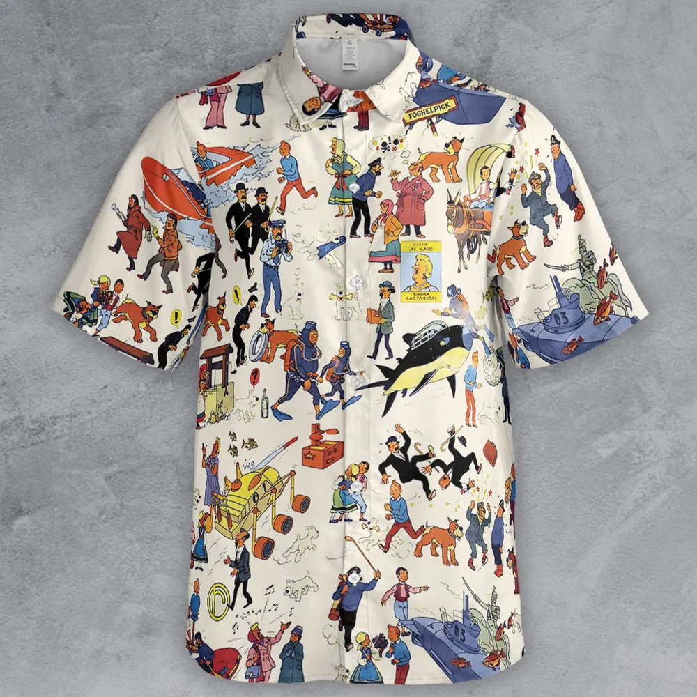 Tintin Adventure Kuifje Button Down Shirt - 2