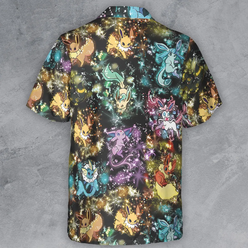 Eevee Evolution in the Galaxy Button Down Shirt - 3