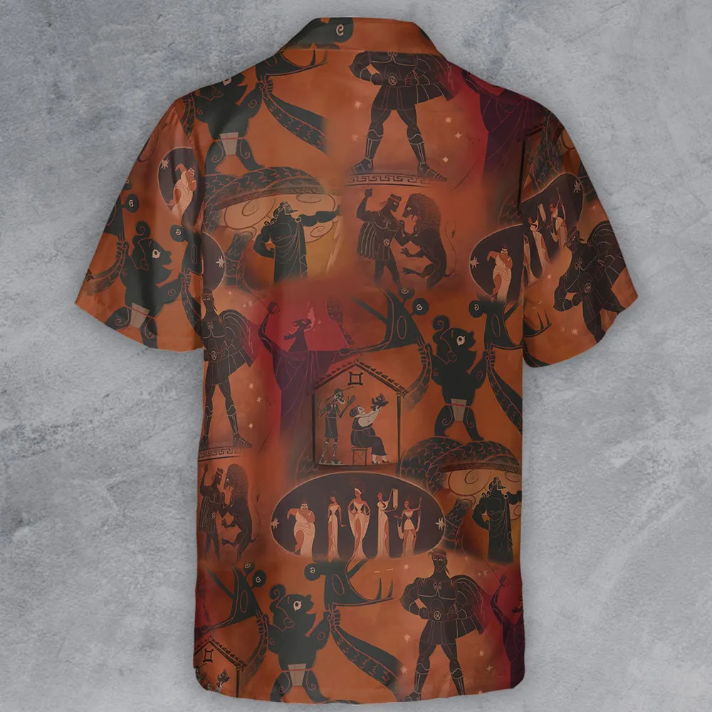 Ancient Hero Hercules 1997 Seamless Button Down Shirt - 3