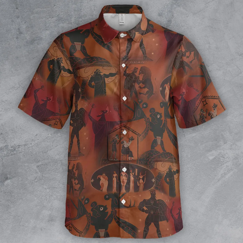 Ancient Hero Hercules 1997 Seamless Button Down Shirt - 2