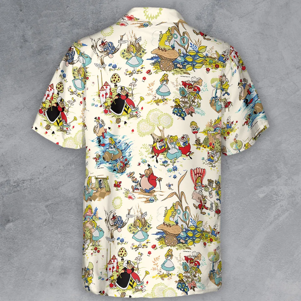 Alice In Wonderland Pattern Button Down Shirt - 3