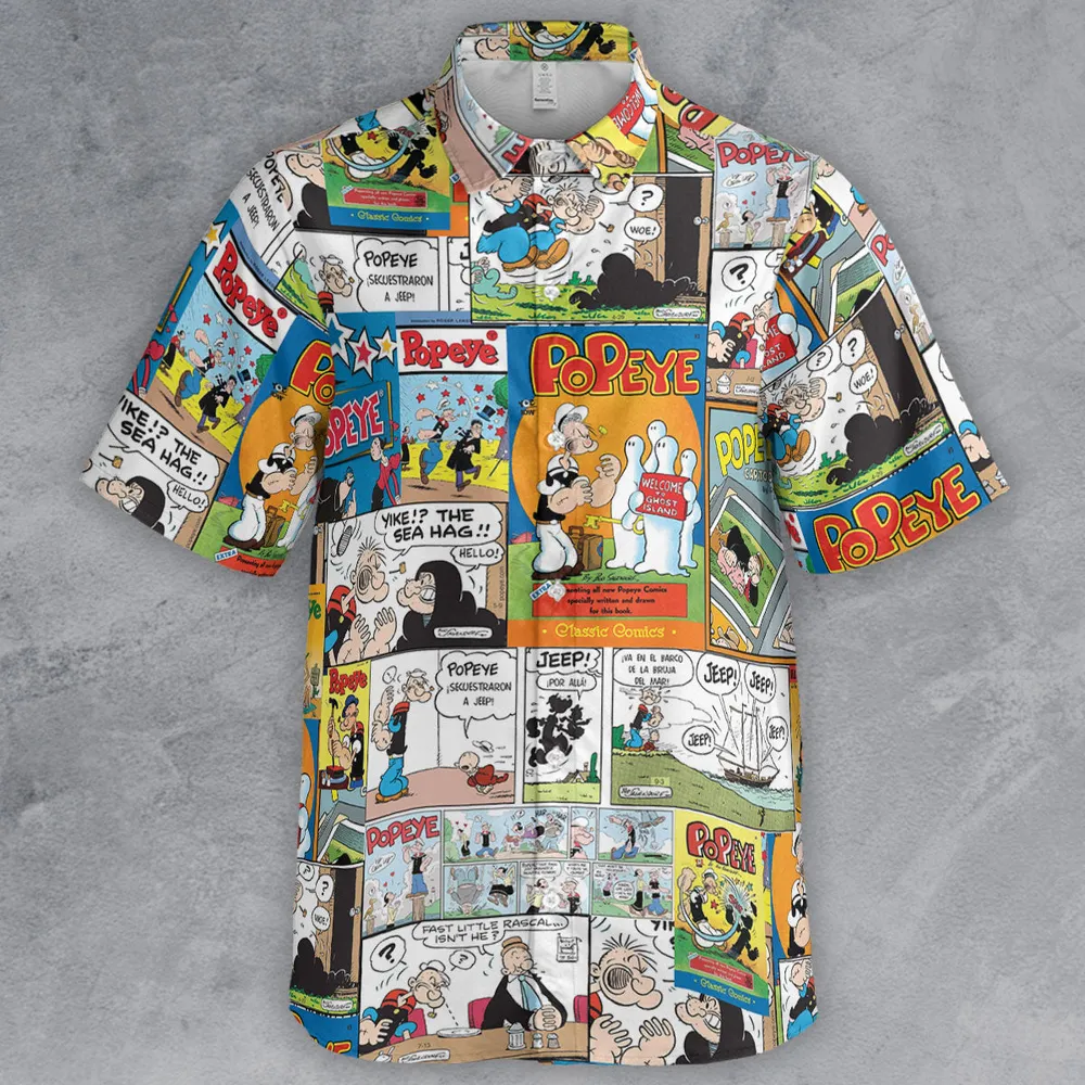Olive Oyl Popeye Comic Button Down Shirt - 2