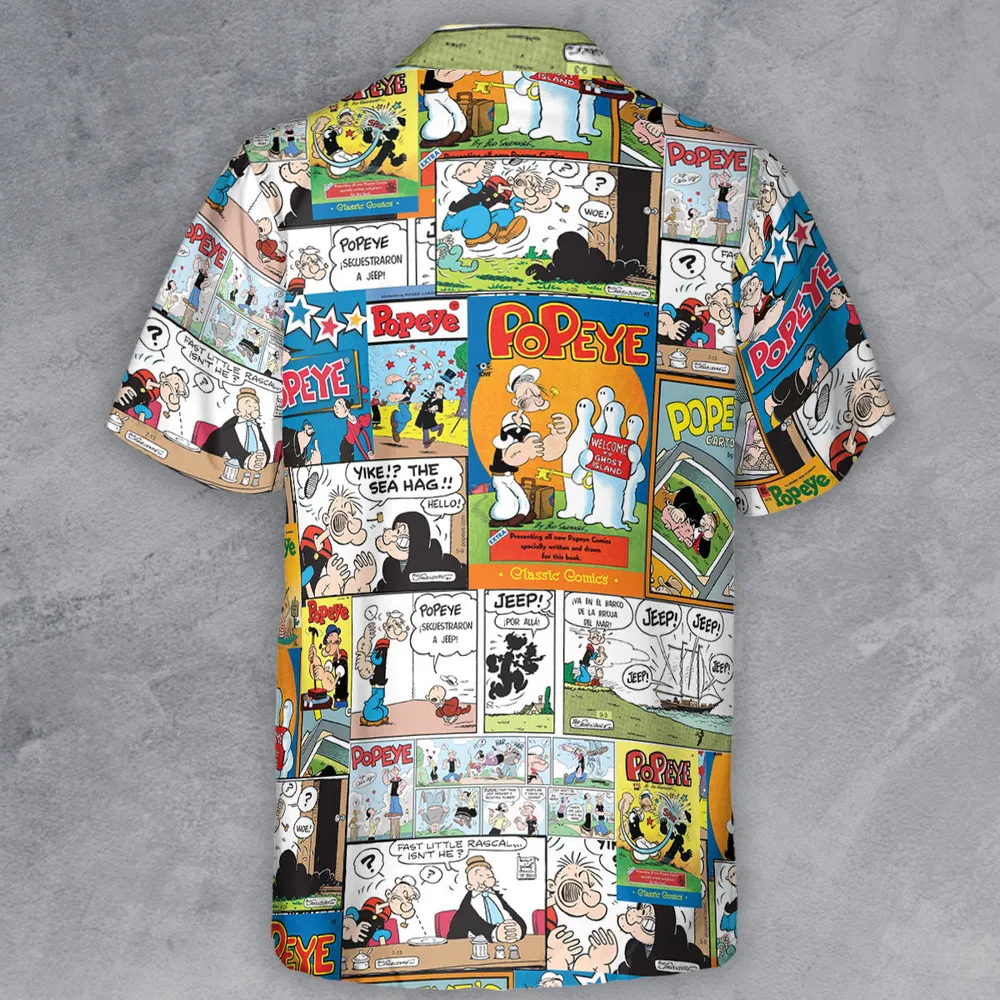Olive Oyl Popeye Comic Button Down Shirt - 3