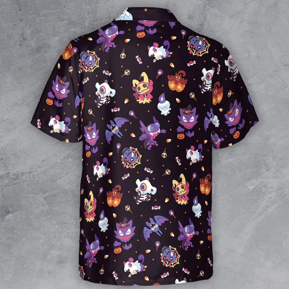 Trick or Treat Poke'ween Pokemon Button Down Shirt - 3